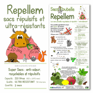 Super Sacs Repellem - 210 l - répulsifs et ultra-résistants