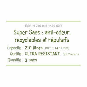 Super Sacs Repellem - 210 l label