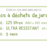 Repellem 125 litre garden rubbish bags