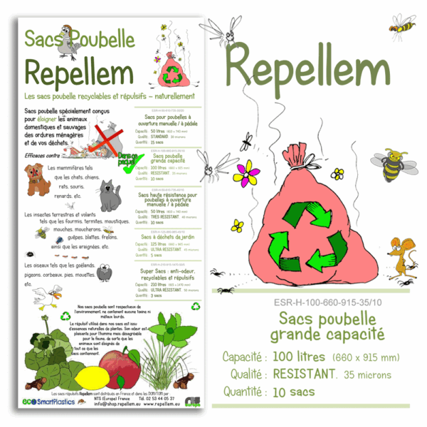 Repellem sacs répulsifs et résistants - 100 l