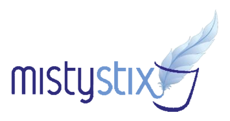 Small MistyStix logo in words