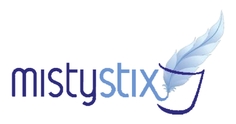 Small MistyStix logo in words